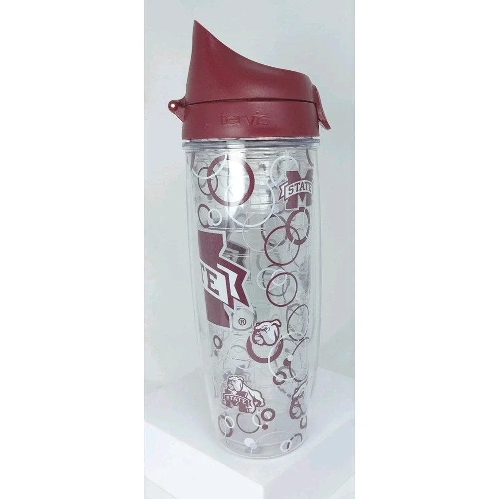 Mississippi State Bulldogs 24oz Tervis Insulated Tumbler Water Bottle Travel New